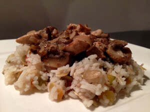 Rijst, noten, paddenstoelen, 2 kipfilet recept, recepten kipfilet, kipfilet, recept paddenstoelen