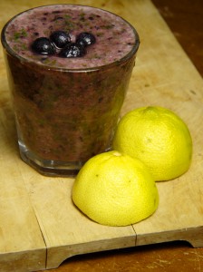 smoothie, spinazie, bessen