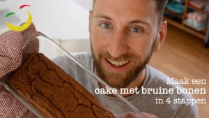 cake met bruine bonen